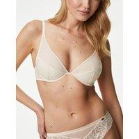 Buy Sheer and Lace Beau Wired Plunge Bra (A-E)