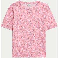 M&S Printed Relaxed T-Shirt Pink Mix