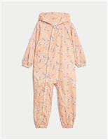 M&S Ditsy Floral Hooded Puddlesuit (3-5 Yrs) Pink Mix