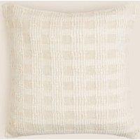 Pure Cotton Checked Cushion