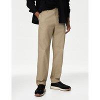 Regular Fit Ripstop Textured Stretch Chinos