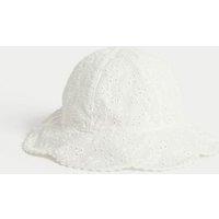 Kids Pure Cotton Embroidered Sun Hat (1-6 Yrs)