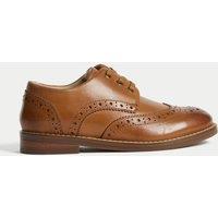 M&S Kids' Leather Brogues (8 Small - 2 Large) Tan
