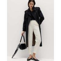 M&S Tapered Ankle Grazer Trousers Ivory