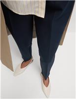 M&S Tapered Ankle Grazer Trousers Ivory