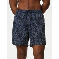 Quick Dry Palm Print Swim Shorts
