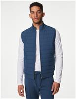 Autograph Cotton Blend Zip Up Gilet Denim