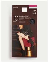 5pk 10 Denier Energising Matt Tights
