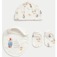 Cotton Rich Paddington Bib, Hat and Mitten Set