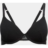 Rosie Rib & Lace Wired Full Cup Lounge Bra A-E Black