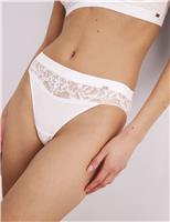 Lounge Rib & Lace High Leg Knickers