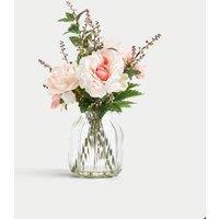 Artificial Bouquet in Glass Vase