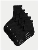 5pk Cushioned Quarter Liner Sport Socks