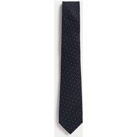 Slim Pin Dot Italian Wool Silk Tie