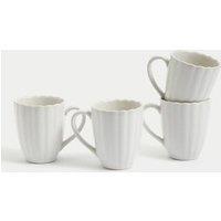 Set of 4 Scallop Mugs