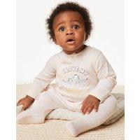 Pure Cotton Striped Uncle Slogan Sleepsuit (7lbs-9 Mths)