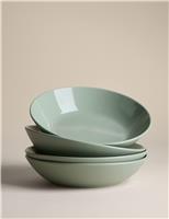 Set of 4 Everyday Stoneware Pasta Bowls