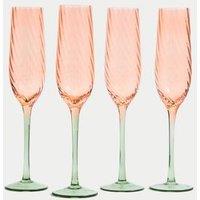 Set of 4 Two Tone Champagne Flutes