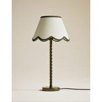 M&S Scallop Trim Lamp Shade Green