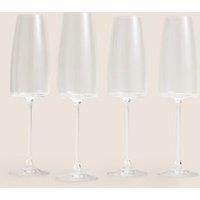 Set of 4 Contemporary Champagne Flutes