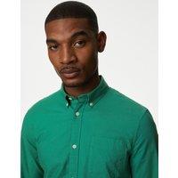 THE ORIGINALS COLLECTION Easy Iron Pure Cotton Oxford Shirt Faded Green