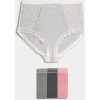 4pk Modal & Lace Full Briefs