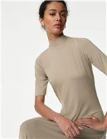 Jersey Funnel Neck Maxi Column Dress