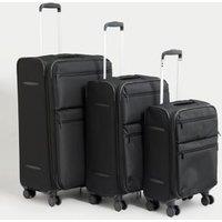 Set of 3 Montreal 4 Wheel Soft Suitcases