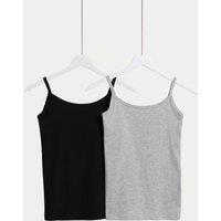 2pk Teen Cotton with Stretch Secret Support Vests