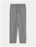 M&S Pure Cotton Jersey Pyjama Bottoms Grey Mix