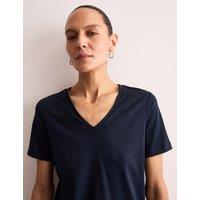 Pure Mercerised Cotton V-Neck T-Shirt