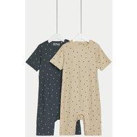 2Pk Adaptive Pure Cotton Star Rompers (3-16 Yrs)
