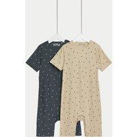 2Pk Adaptive Pure Cotton Star Rompers (3-16 Yrs)