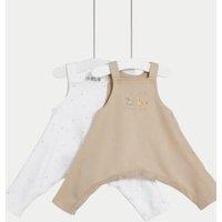 2pk Hip Dysplasia Cotton Rich Dungarees (7lbs-1 Yrs)