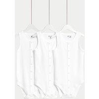 M&S 3 Pack Adaptive Pure Cotton (7lbs-16 Yrs) White