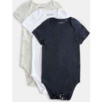 M&S 3 Pack Adaptive Pure Cotton Bodysuits (3-16 Yrs) Grey Mix