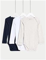 M&S 3 Pack Adaptive Pure Cotton Bodysuits (3-16 Yrs) Multi