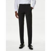 Tailored Fit Wool Blend Tuxedo Trousers