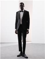 Tailored Fit Wool Blend Tuxedo Trousers