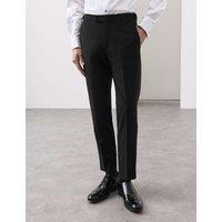 Autograph Tailored Fit Wool Blend Tuxedo Trousers Black