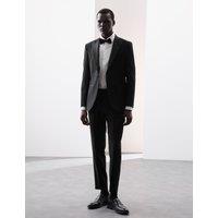 Tailored Fit Wool Blend Tuxedo Trousers