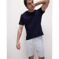 M&S Cotton Rich Pyjama Set Navy Mix