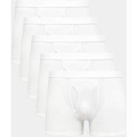M&S 5 Pack Cotton Stretch Cool & Fresh Trunks White