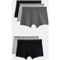 5pk Cotton Stretch Cool & Fresh Marl Trunks
