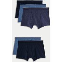 5pk Cotton Stretch Cool & Fresh Marl Trunks