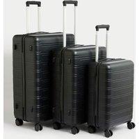 Set of 3 Prague 4 Wheel Hard Shell Suitcases