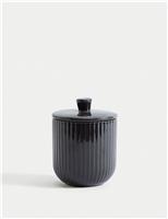 Small Ribbed Storage Jar
