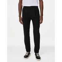 Buy Tapered Fit Pure Cotton Cargo Trousers