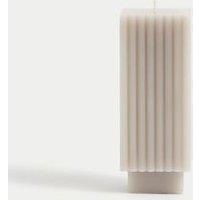 Square Ridged Pillar Candle