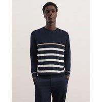 Merino Wool Rich Striped Knitted Jumper